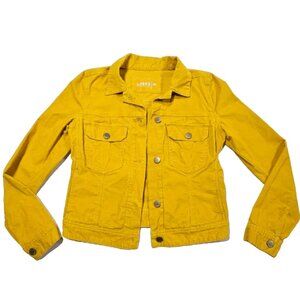 Gap 1969 Corduroy Trucker Jacket Mustard Yellow Button Front – Size M